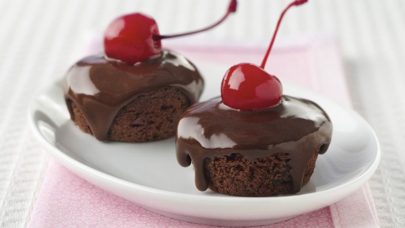 Chocolate-Cherry Glazed Cookie Bites