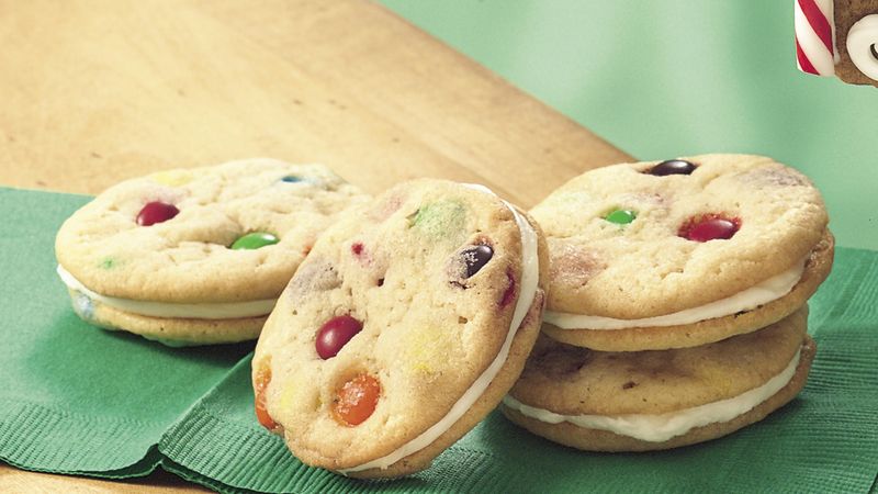 Sugar Cookies with Candies Sandwich Cookies