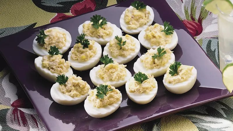 Crabmeat Deviled Eggs