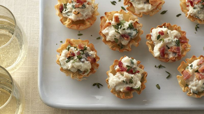 Creamy Crab and Bacon Phyllo Cups