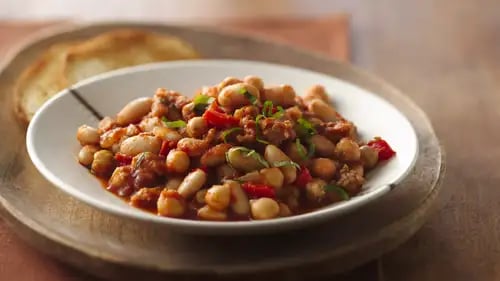 Italian Three Bean and Sausage Casserole