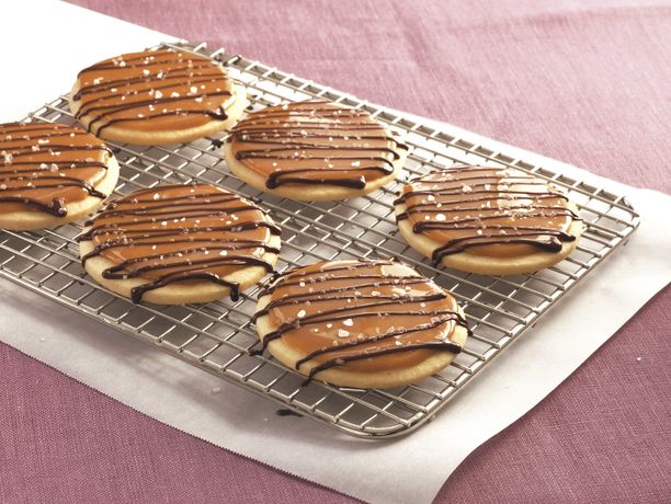 Salted Caramel Shortbread Cookies