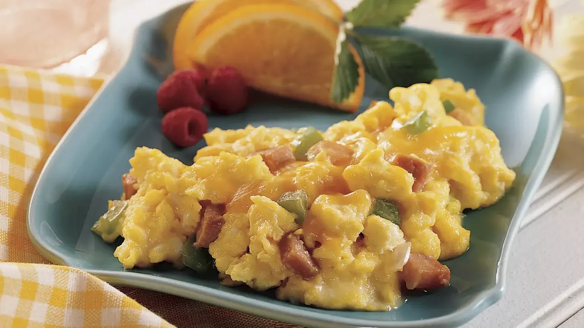 Ham and Vegetable Scrambled Eggs