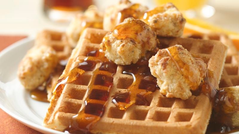 Baked Chicken Nuggets and Waffles