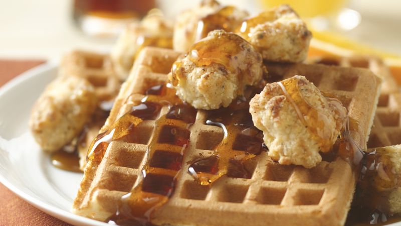 Baked Chicken Nuggets and Waffles