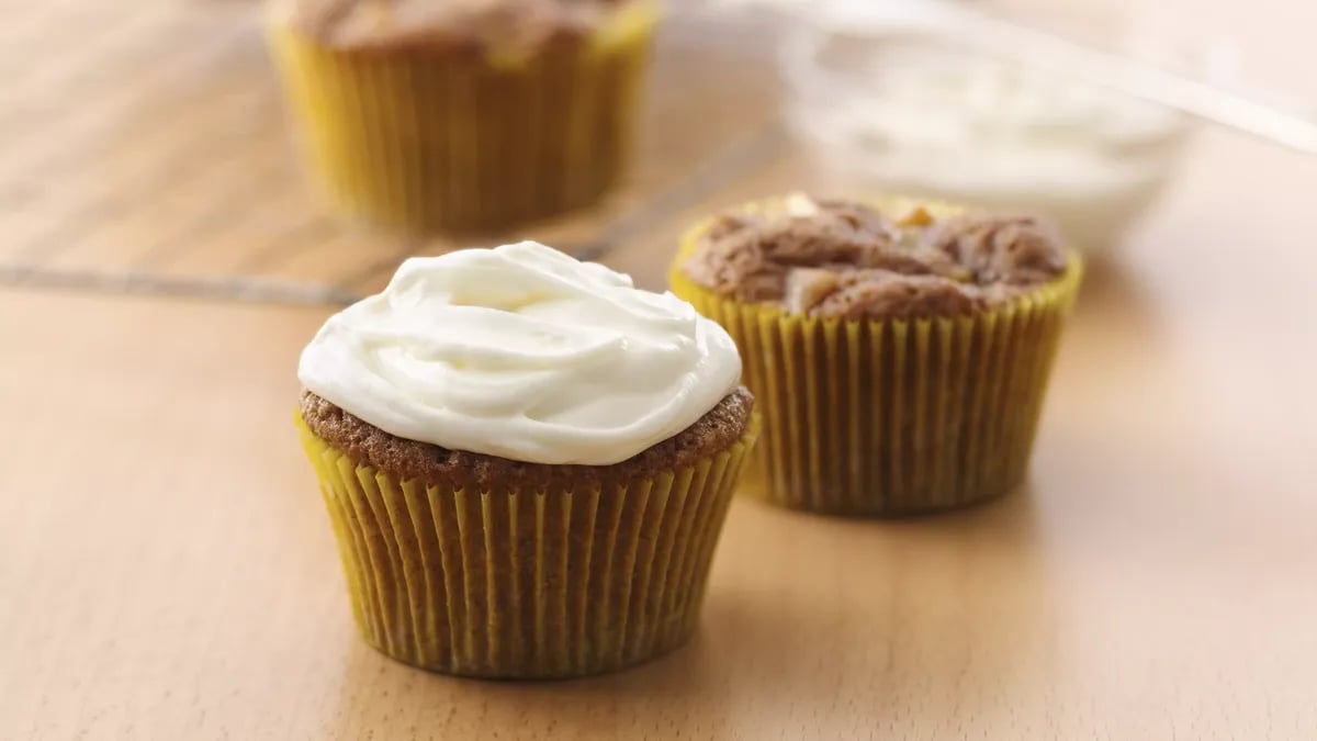 Harvest Apple Cupcakes with Cream Cheese Frosting