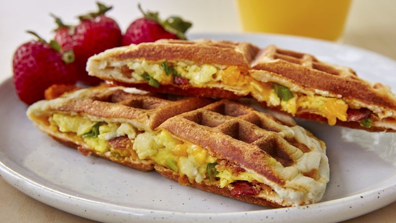 Bacon, Egg and Cheese Biscuit Wafflewiches