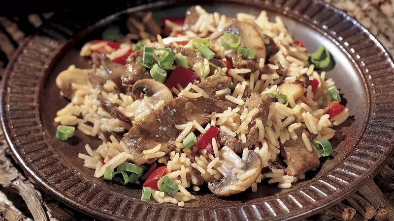 Beef and Mushroom Pilaf