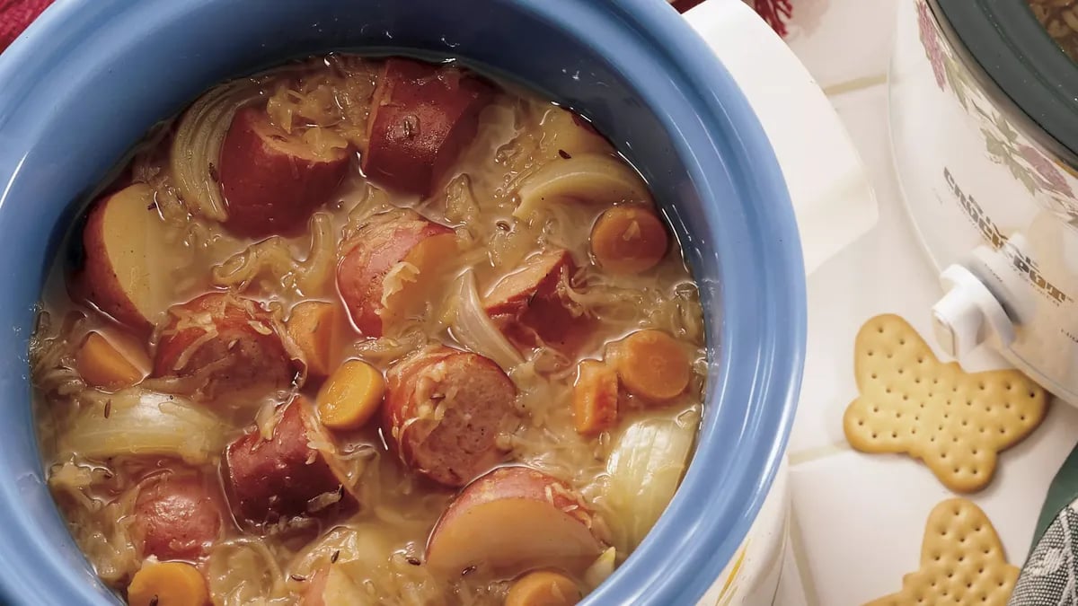 Turkey Kielbasa and Sauerkraut Dinner