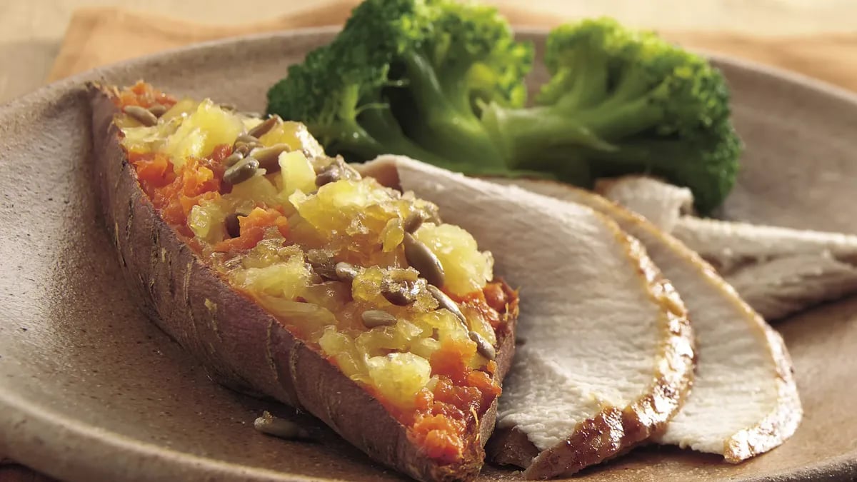 Pineapple-Topped Sweet Potatoes