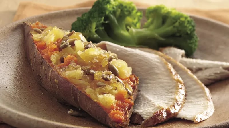 Pineapple-Topped Sweet Potatoes