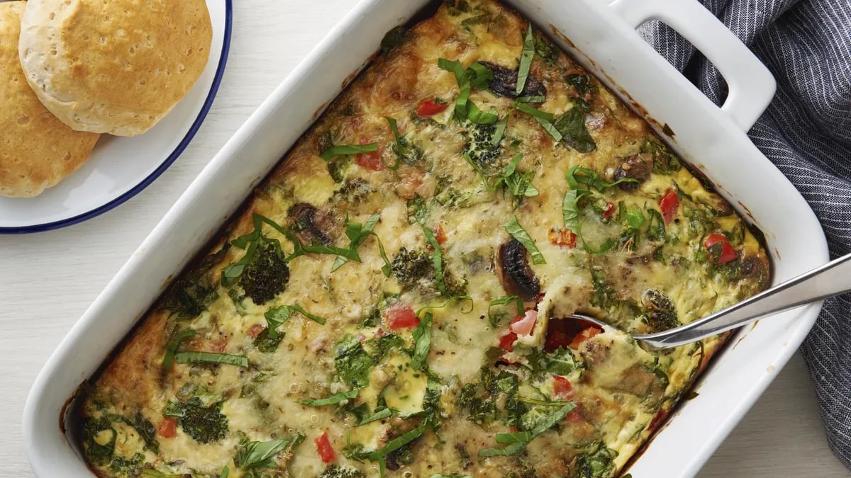 Overnight Veggie Lover’s Breakfast Casserole