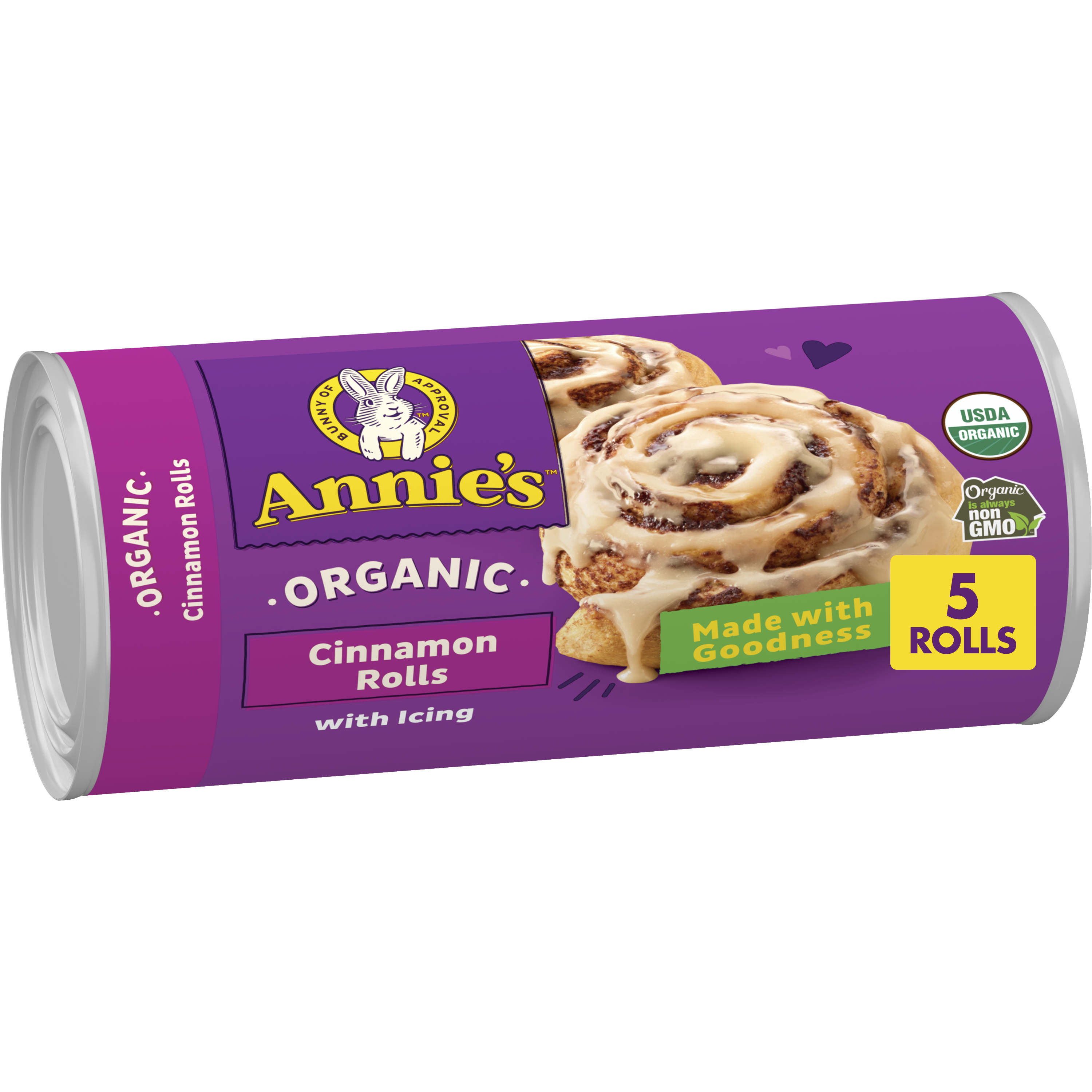 Organic Cinnamon Rolls With Icing Annie's Homegrown