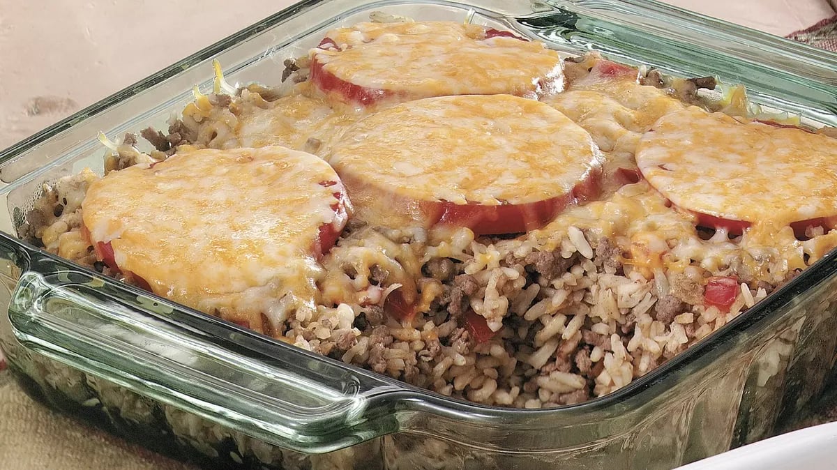 Cheesy Beef and Tomato Bake