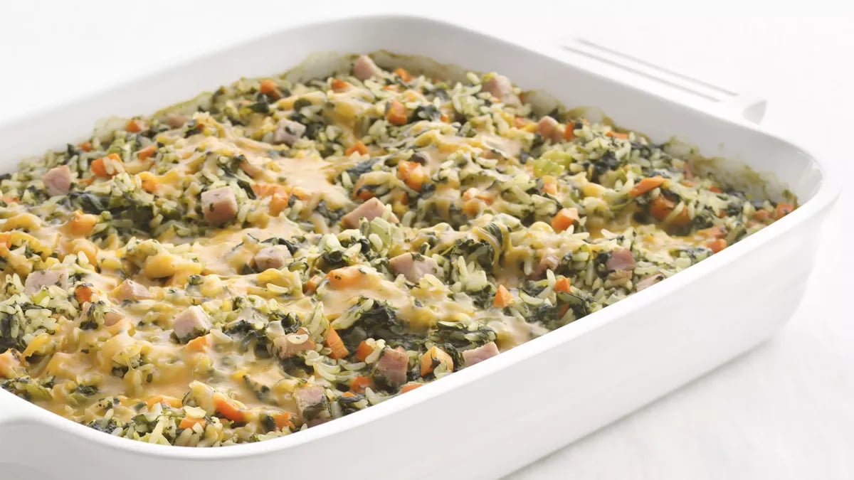 Skinny Spinach and Rice Casserole