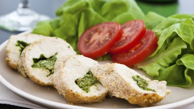 Mozzarella Pesto Stuffed Chicken Breasts