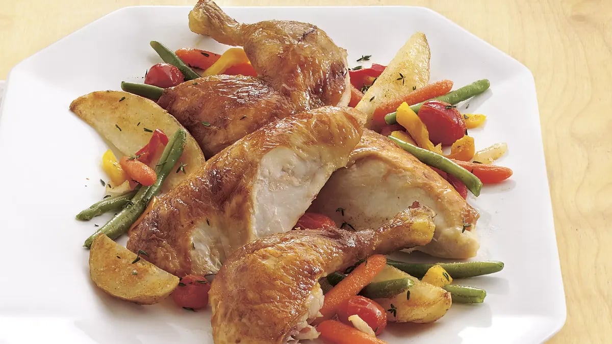 Oven-Roasted Chicken and Vegetables (Cooking for Two)