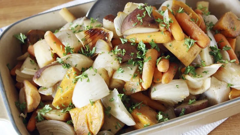 Slow-Cooker Balsamic Root Veggies