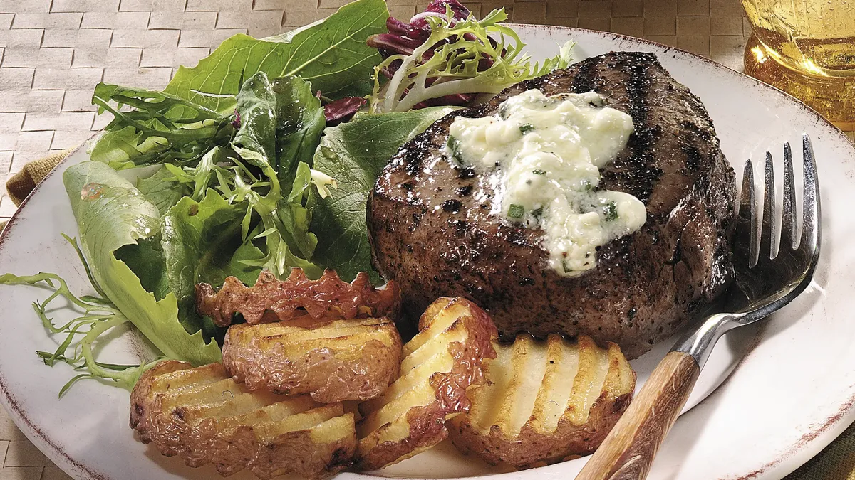 Steaks with Blue Cheese Butter