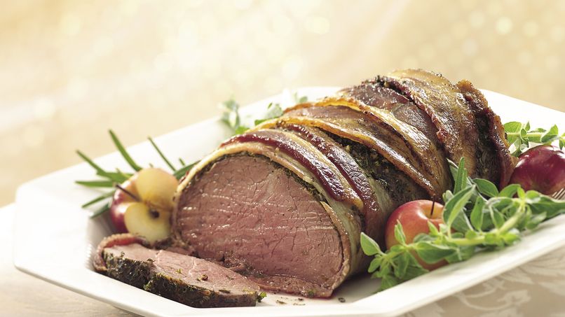 Filete de Res envuelto con Tocino e Hierbas