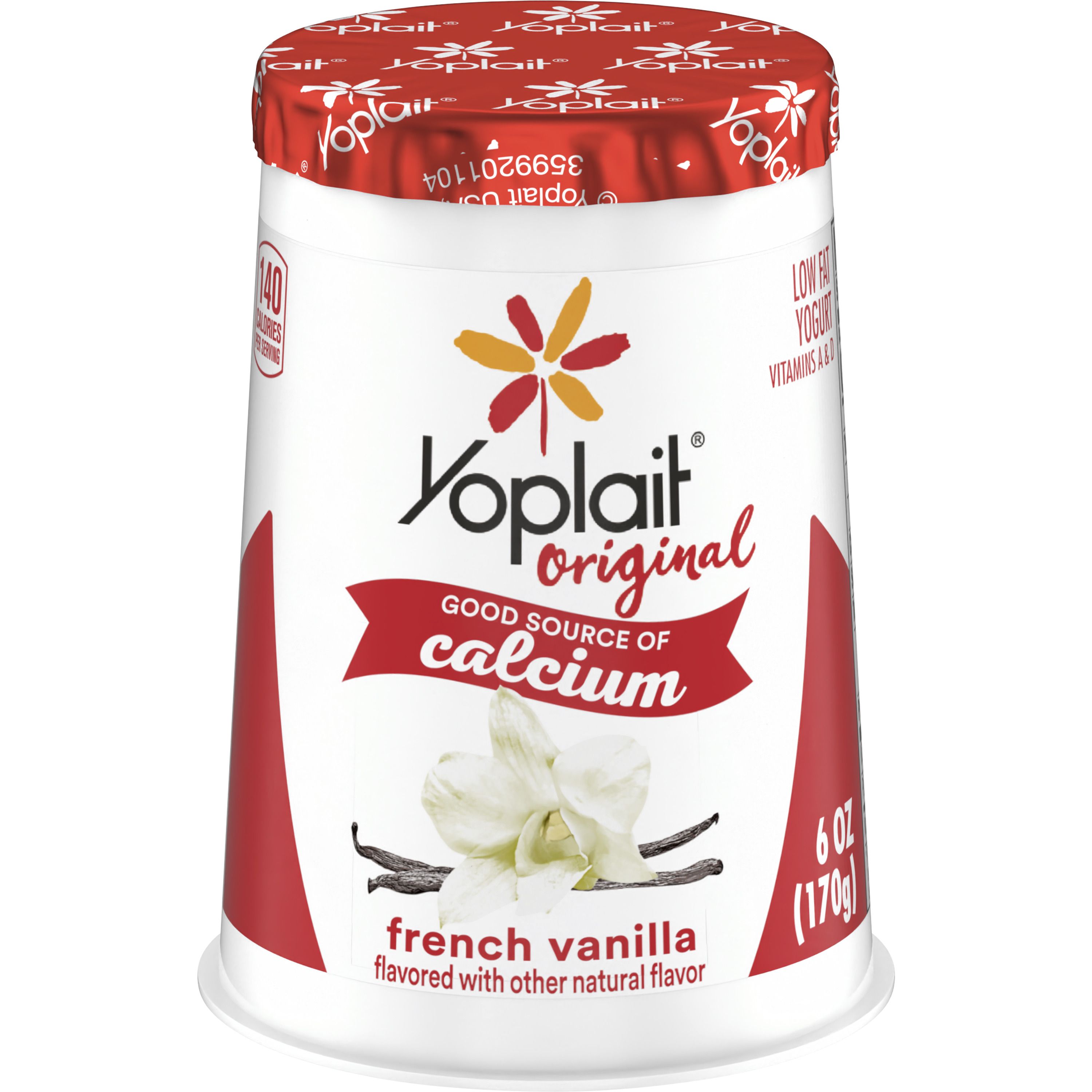 Front - 3D Yoplait Original Yogurt Single Serve Cup French Vanilla 12/6 OZ