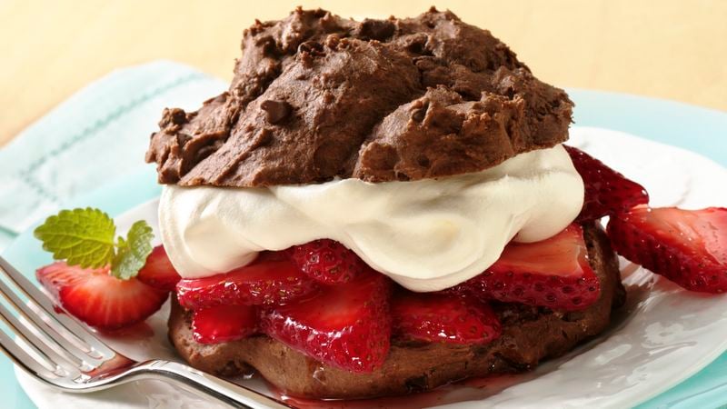 Chocolate-Strawberry Shortcakes