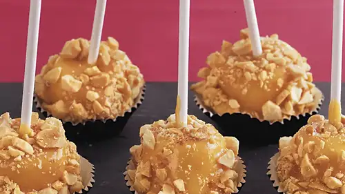 Caramel Peanut Marshmallow Pops