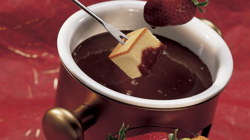 Chocolate Turtle Fondue for Two