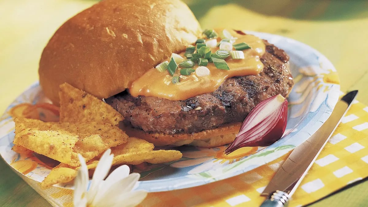 Grilled Nacho Cheeseburgers