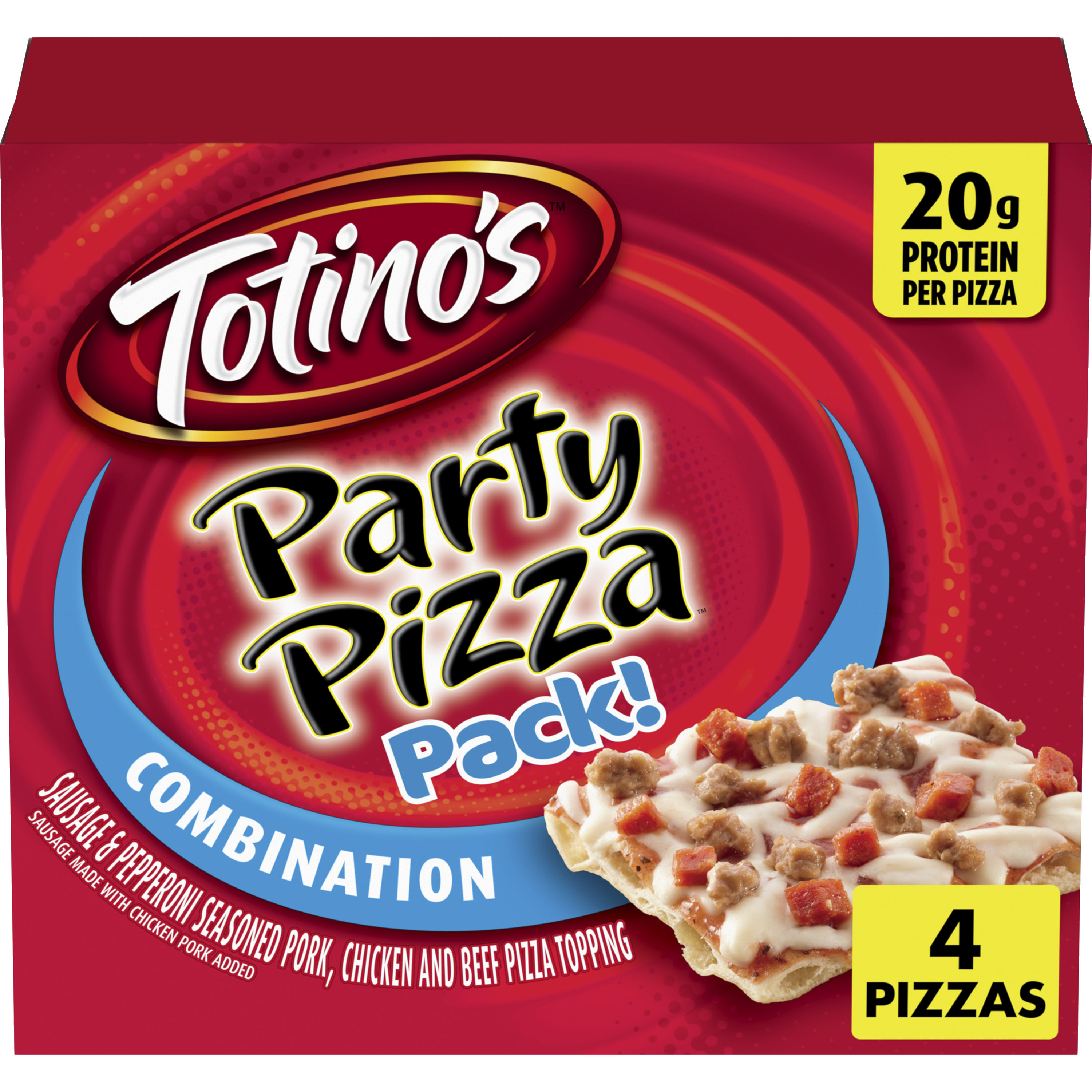 Triple Meat Party Pizza | Square Pizza | Totino's™ US