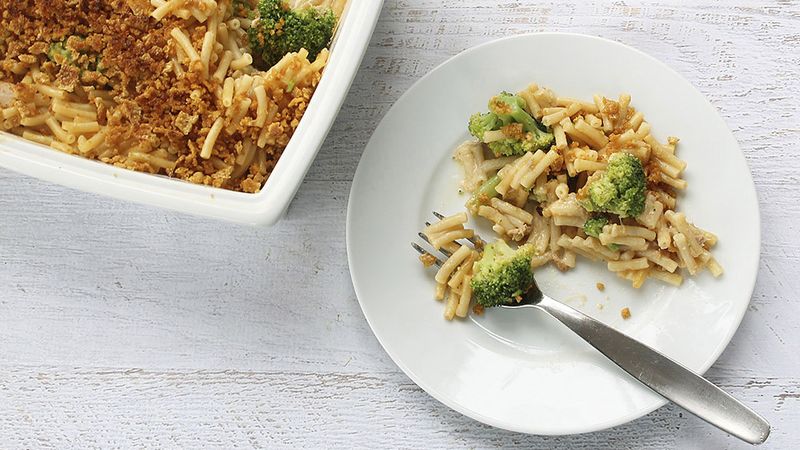 Easy Tuna Mac and Cheese Casserole with Broccoli