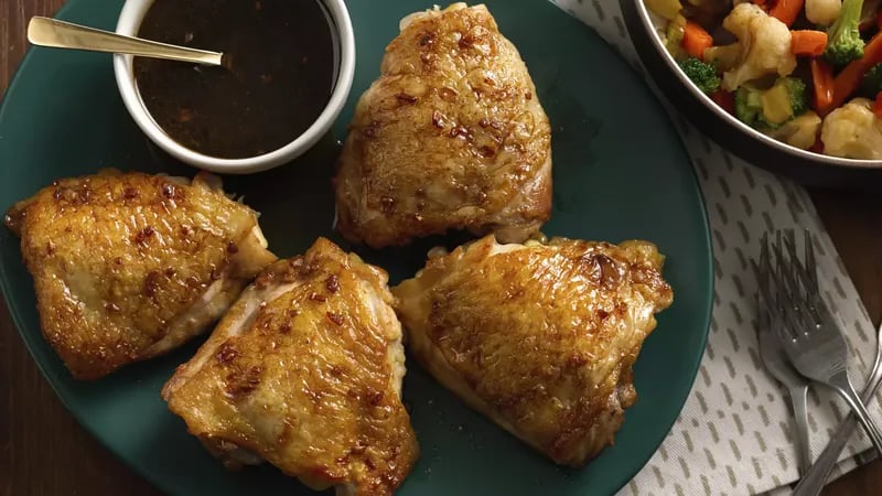 Soy-Brown Sugar-Glazed Chicken Thighs