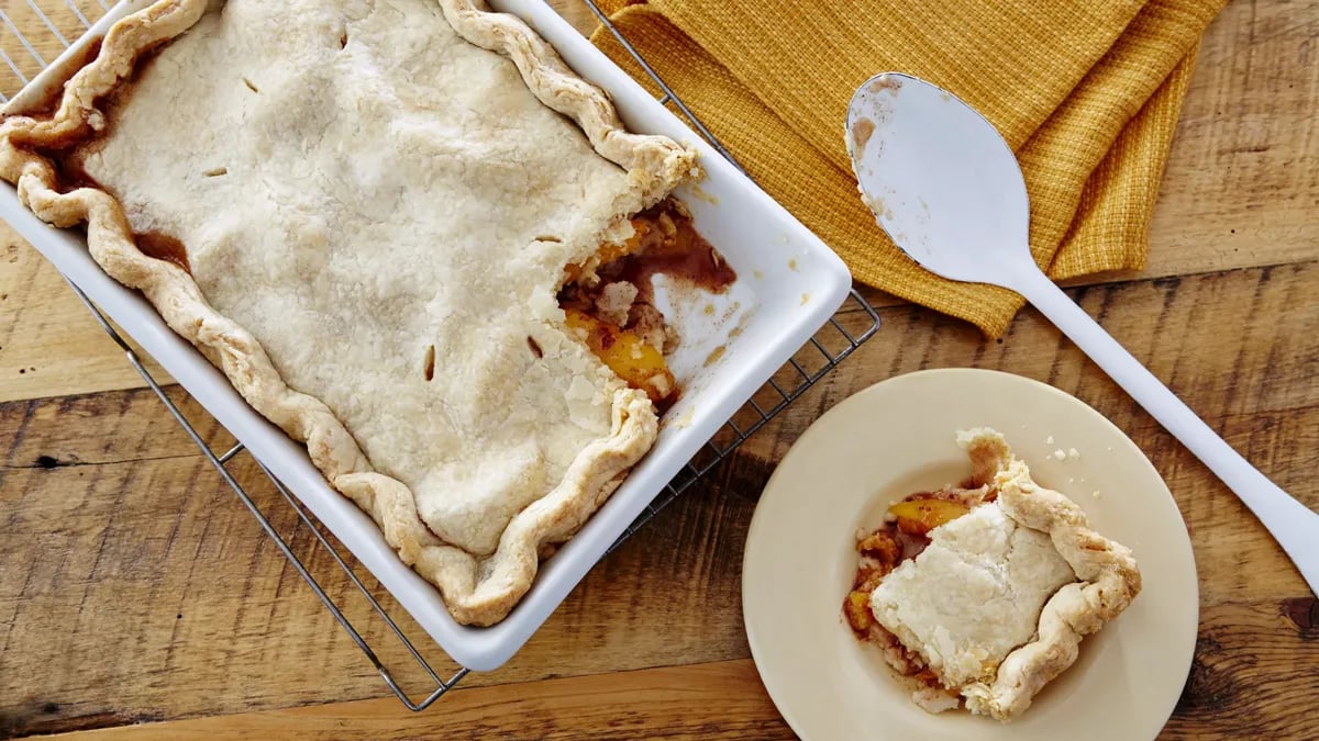 Triple-Crust Peach Cobbler