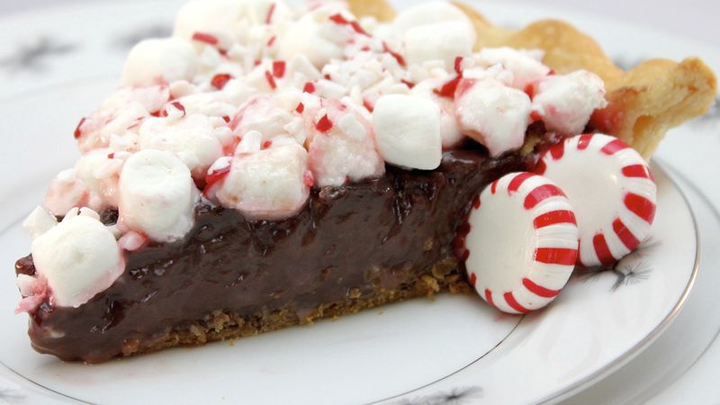 Chocolate Pudding-Peppermint Pie