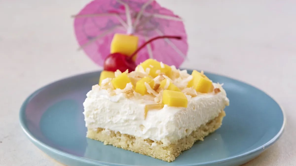 Creamy Piña Colada Dessert Bars