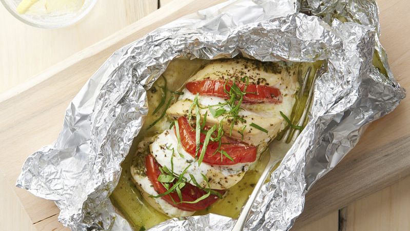 Caprese Chicken Foil Packs