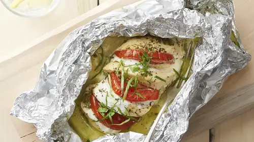 Caprese Chicken Foil Packs-image