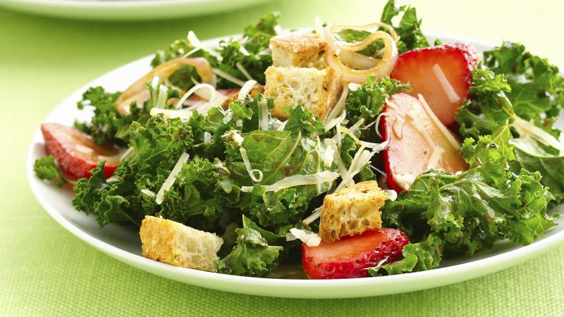 Balsamic Kale and Strawberry Salad