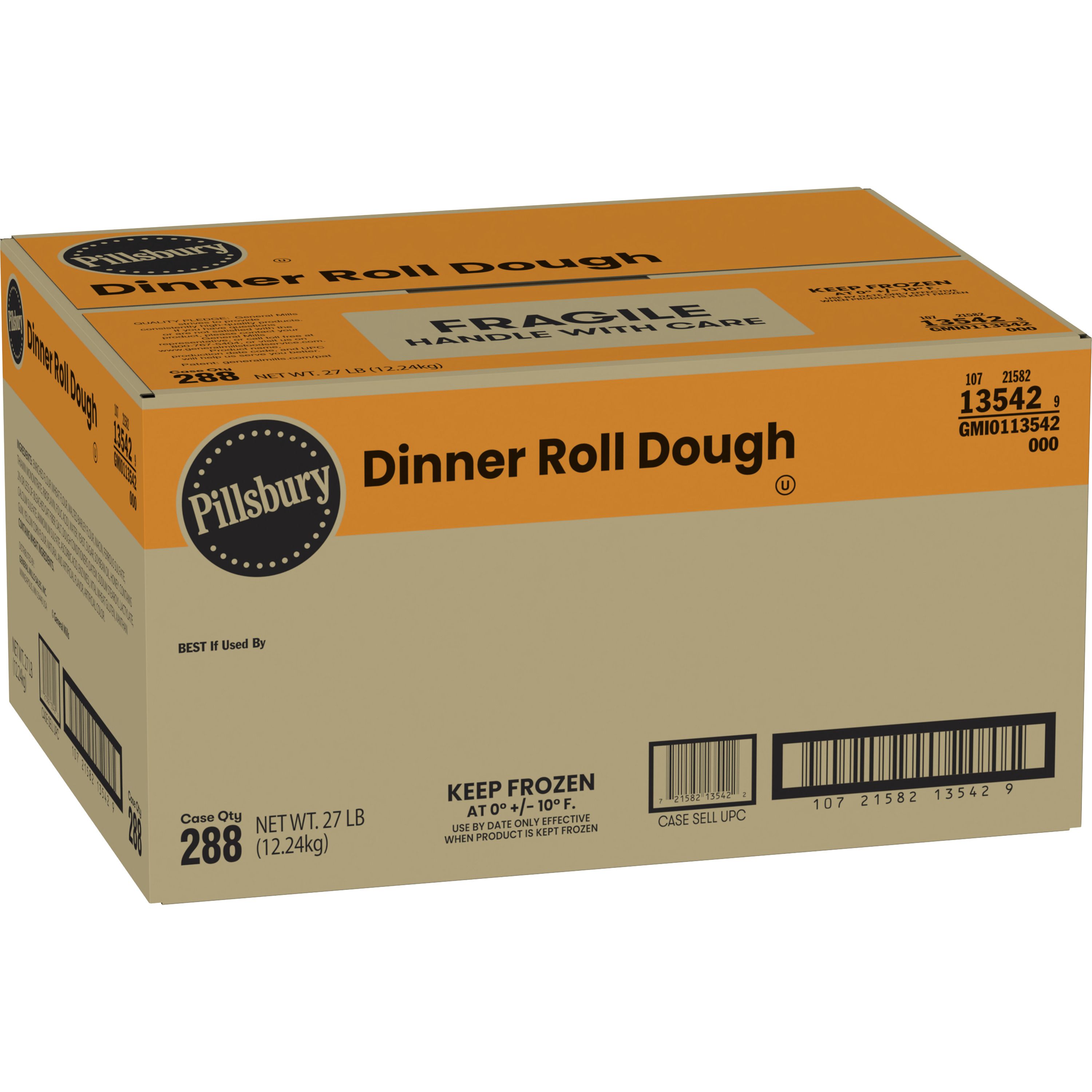 Case - Left Front 3D Pillsbury™ Dinner Roll Dough 288 Count