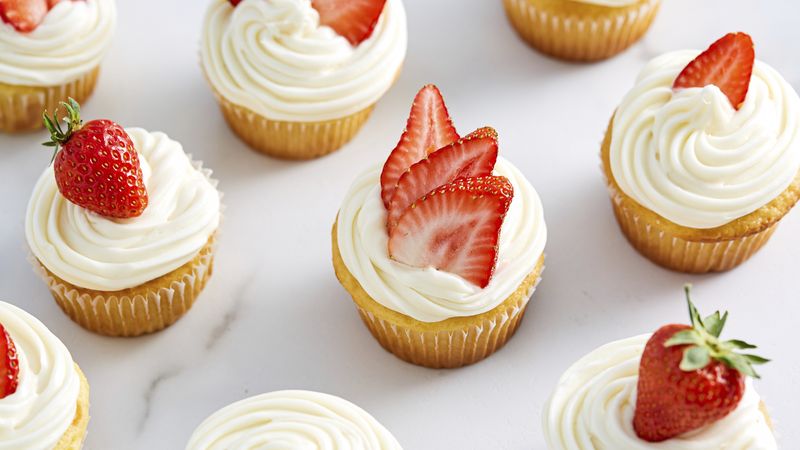 Strawberry-Cream Cheese Cupcakes