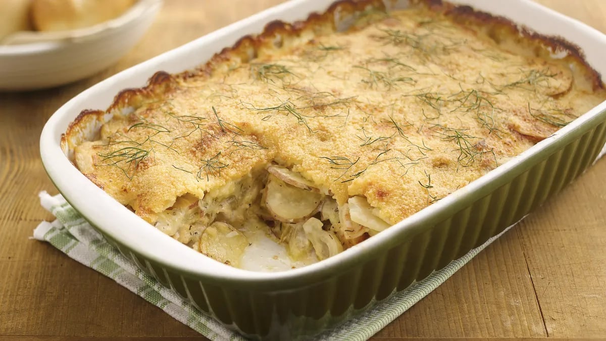 Chicken-Fennel-Potato au Gratin