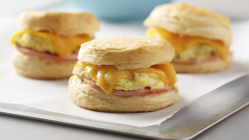 Sweet Hawaiian Biscuit Breakfast Sandwiches
