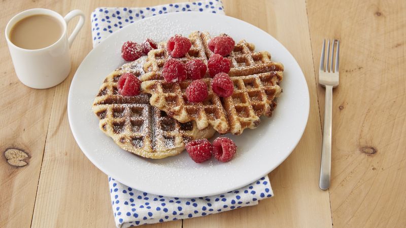 3-Ingredient Nutella® Raspberry-Stuffed Waffles 