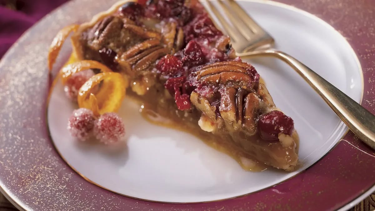 White Chocolate-Cranberry-Pecan Tart