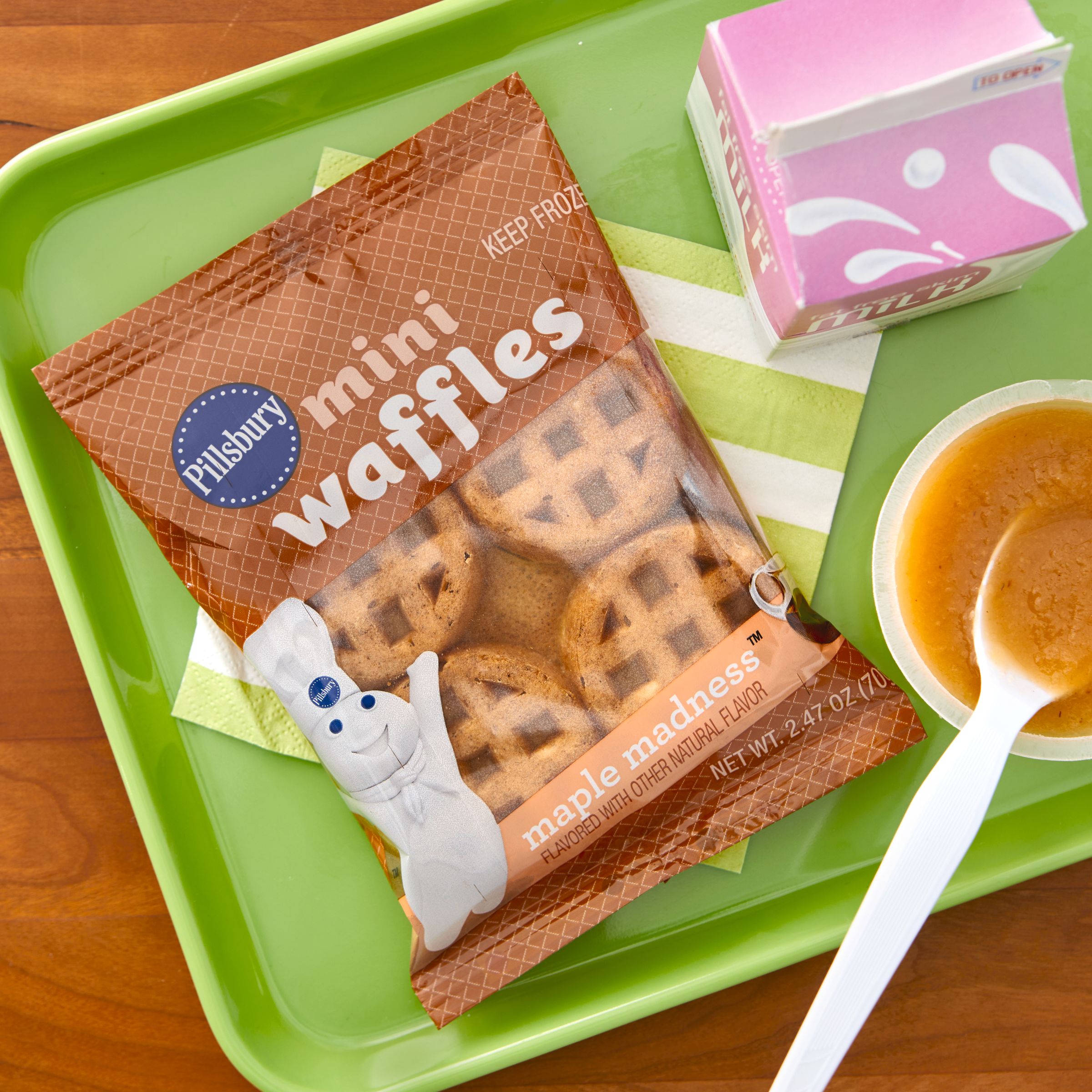  Styled Pillsbury Frozen Meals Mini Waffles Single Serve Pouch Maple Madness 72/2.47 OZ