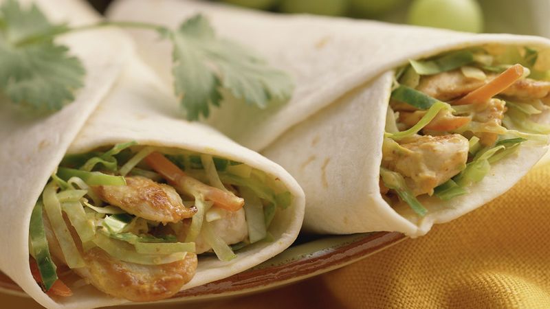 Crispy Cabbage and Chicken Wraps
