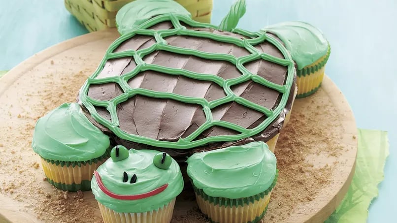 Pull-Apart Turtle Cupcakes