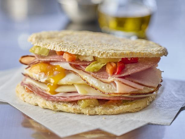 Muffuletta Breakfast Sandwiches