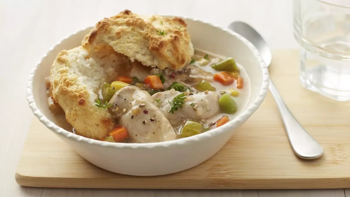 Slow-Cooker Upside-Down Chicken Pot Pie