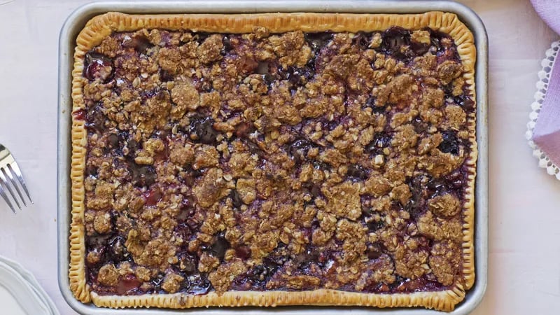 Cherry Streusel Slab Pie